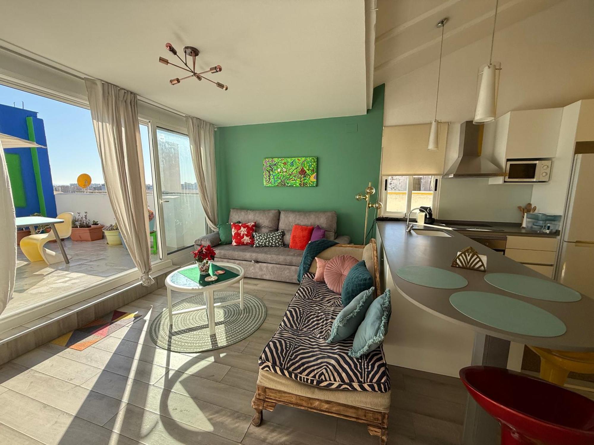 Petite Penthouse With The Sunniest Terrace In Valencia Daire Dış mekan fotoğraf